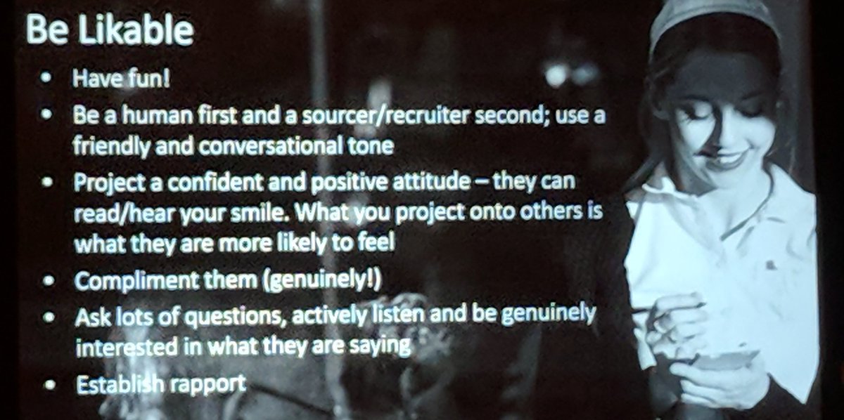 JoWeech's tweet photo. You need to #BeHuman to #RecruitHuman @GlenCathey #SourceCon https://t.co/eiQip2RqnZ