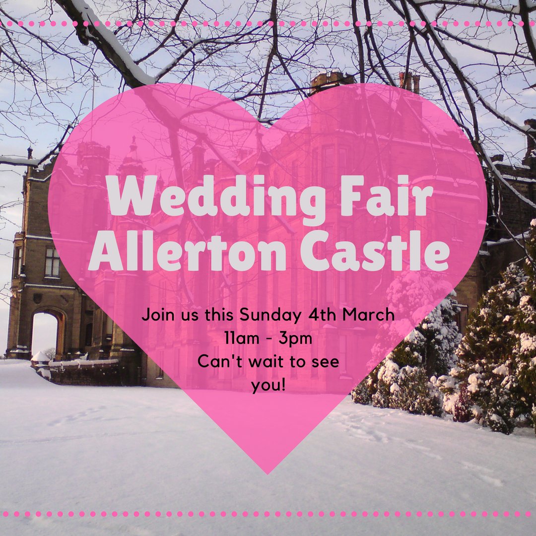 We will be at the Allerton Castle Wedding Fair this Sunday 4th March, from 11am to 3pm! 
Tickets are free, register your place at allertoncastle.co.uk/weddings or to download our brochure visit tastecuisine.co.uk/venues/allerto… #weddings #castleweddings #yorkshireweddings
