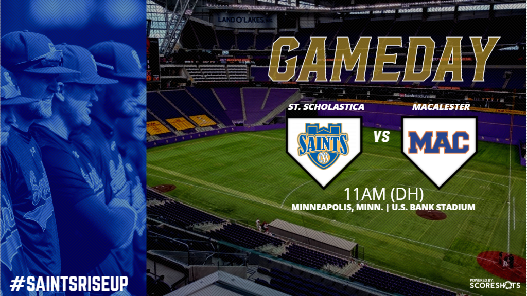 CSSsaints's tweet photo. OPENING DAY: @cssbaseball faces Macalester in a DH at US Bank Stadium beginning at 11am this morning. Follow the live stats at https://t.co/xC2weXiK7z #d3b #SaintsRiseUp https://t.co/WMAUhuiWpD