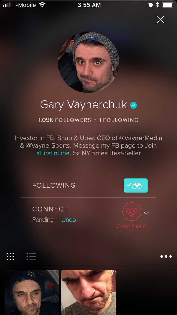 The <a href="/verotruesocial/">VERO MUSIC</a> app lets you categorize a connection as “close friend, friend, or acquaintance” and that the other person won’t know what you made them...

<a href="/garyvee/">Gary Vaynerchuk</a> I made you Close Friend 💎, now you know 😍