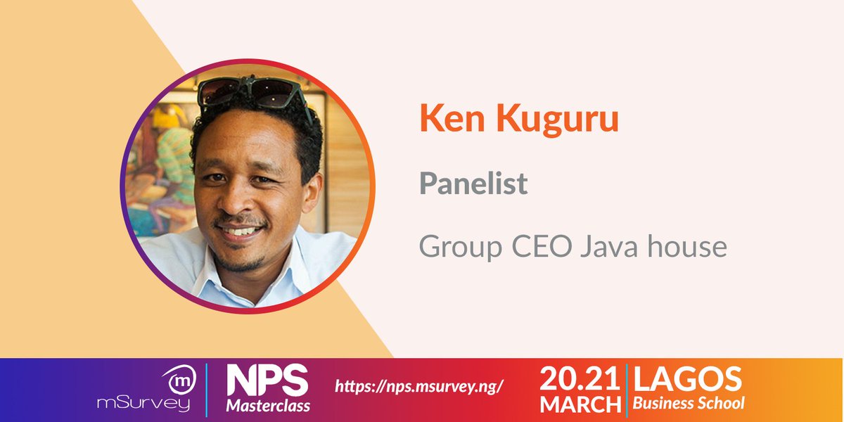 Ajua_Africa's tweet photo. Meet the Group CEO of @javahouseafrica, East Africa's largest restaurant with over 60 branches & 2000+ employees. He previously worked at Philips Shanghai as a Commercial Head & Regional Marketing Director. REGISTER TODAY: https://t.co/Naenx8EWJr #NPSmasterclass #NPS #CX #Nigeria https://t.co/829lRnOemN