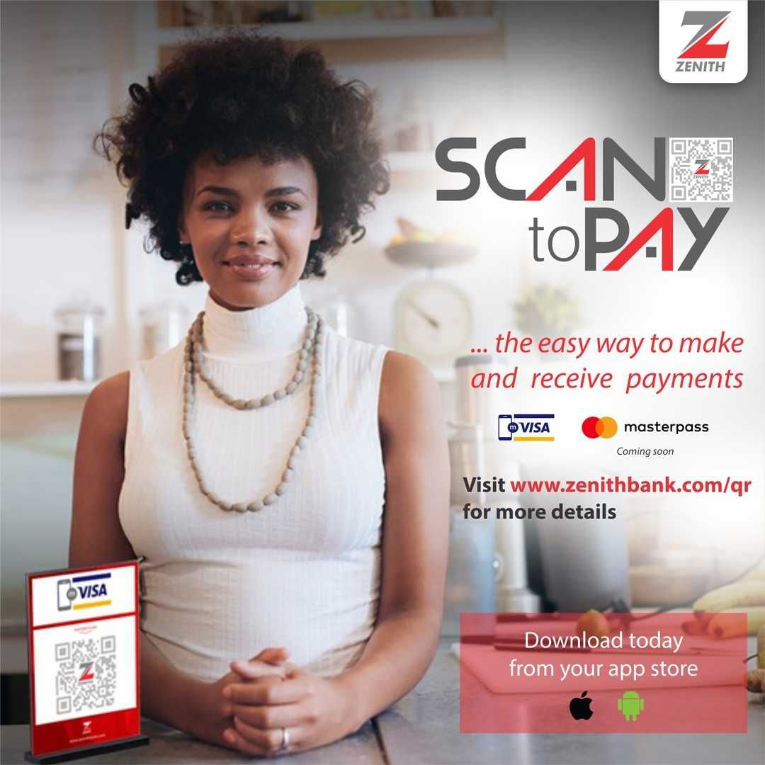 ZenithBank's tweet photo. Scan To Pay is a fast, simple and secure way of making payments at merchants location.
No need to queue, simply scan to pay.
Try it today. Visit https://t.co/pNmG39Qvvy for more info.
#MakingLifeSimple #ZenithScanToPay rt https://t.co/JwSC3uuM2M