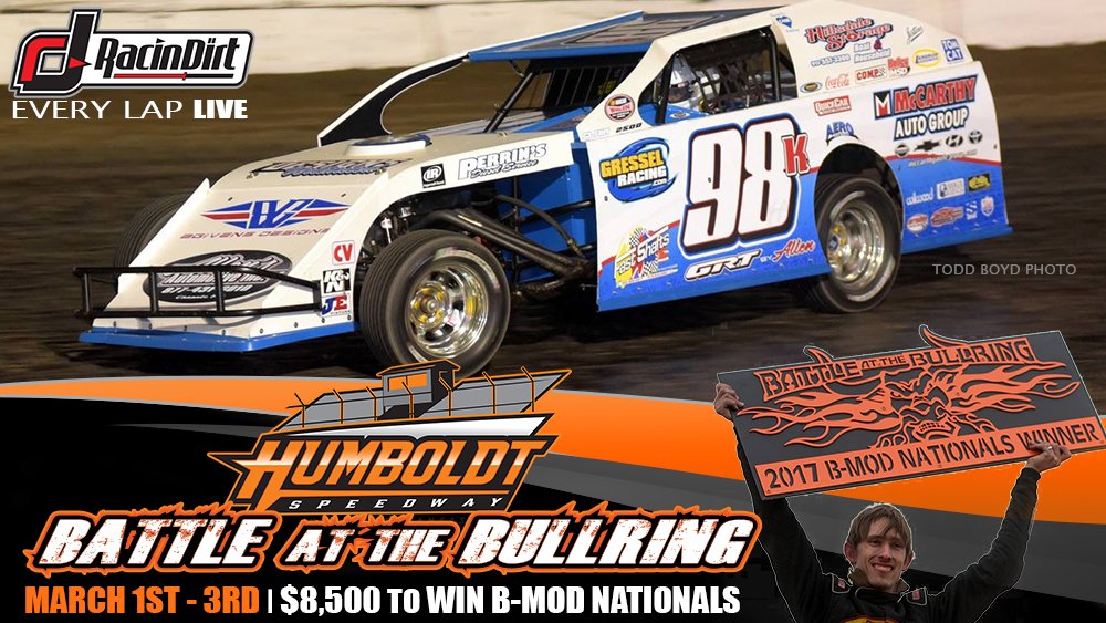Battle at the Bullring practice starts tomorrow <a href="/HumboldtSpdwy/">Humboldt Speedway</a>. We will be LIVE beginning Thursday. Also <a href="/USMTS/">USMTS</a> action is LIVE this weekend too, from DFW area. We've got your racing fix this weekend!