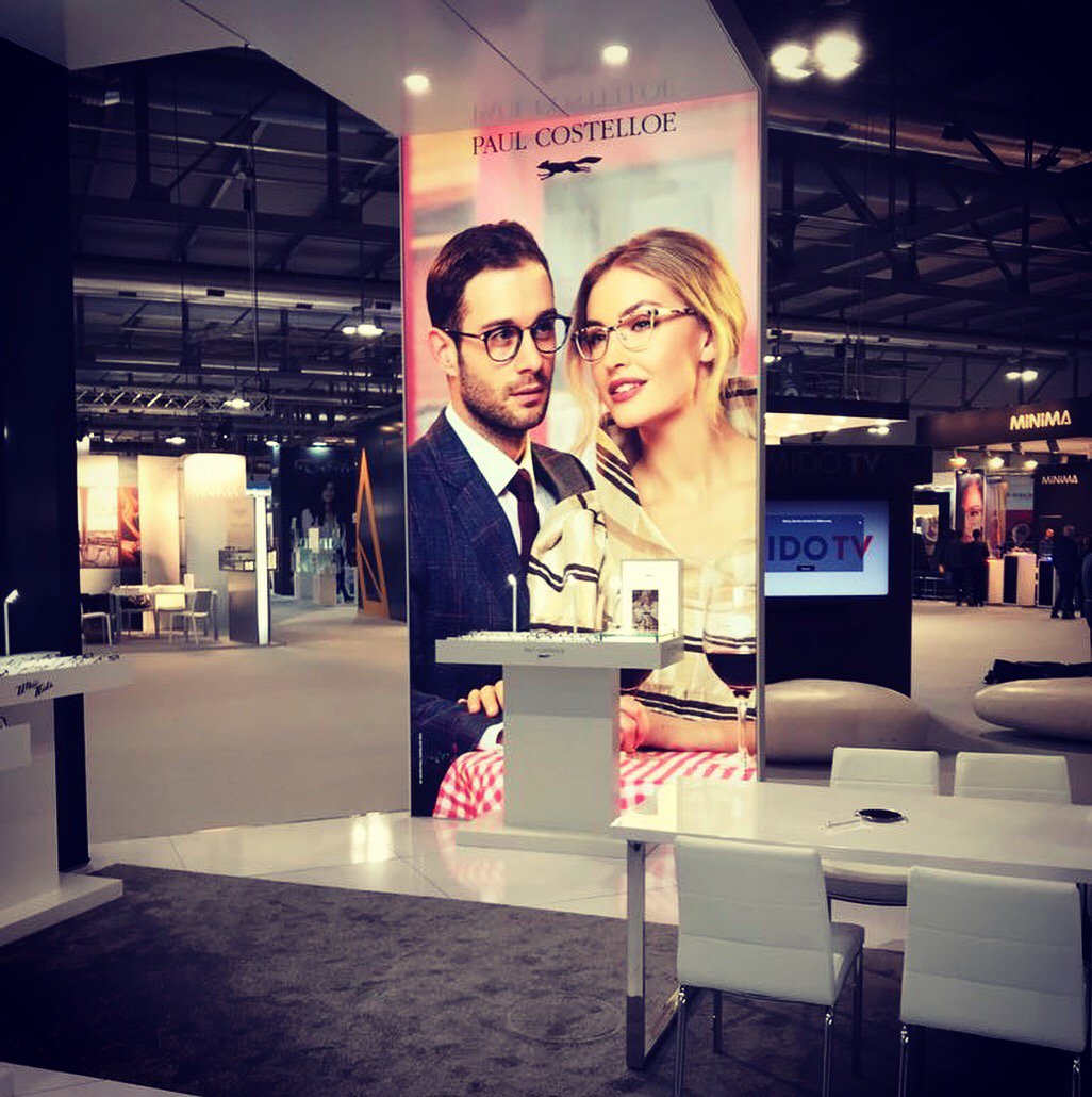 dunelmoptical's tweet photo. Larger than life!! @A_Phillips20 and Lara Raybone bringing our stunning new @PaulCostelloeUK eyewear collection to life #Mido2018 #opticaltradeshow #lifesize #eyewear #newcollection #gorgeousglasses #designereyewear #parisianchic #stunning @MOTmodels @FirstLondon https://t.co/Y6Ajljkk5o