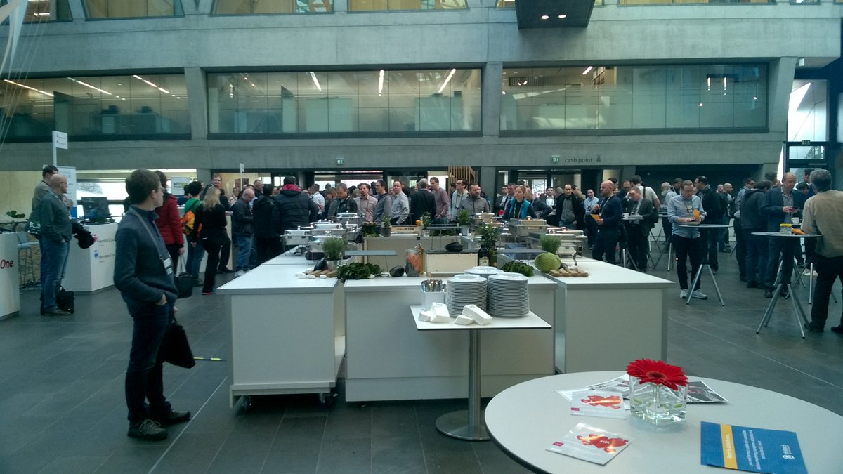 SQLScott's tweet photo. The fire alarm just went off at #SQLKonferenz2018 , and we were told to evacuate. But no one is going outside because It's too cold. https://t.co/lRMHbdFEih