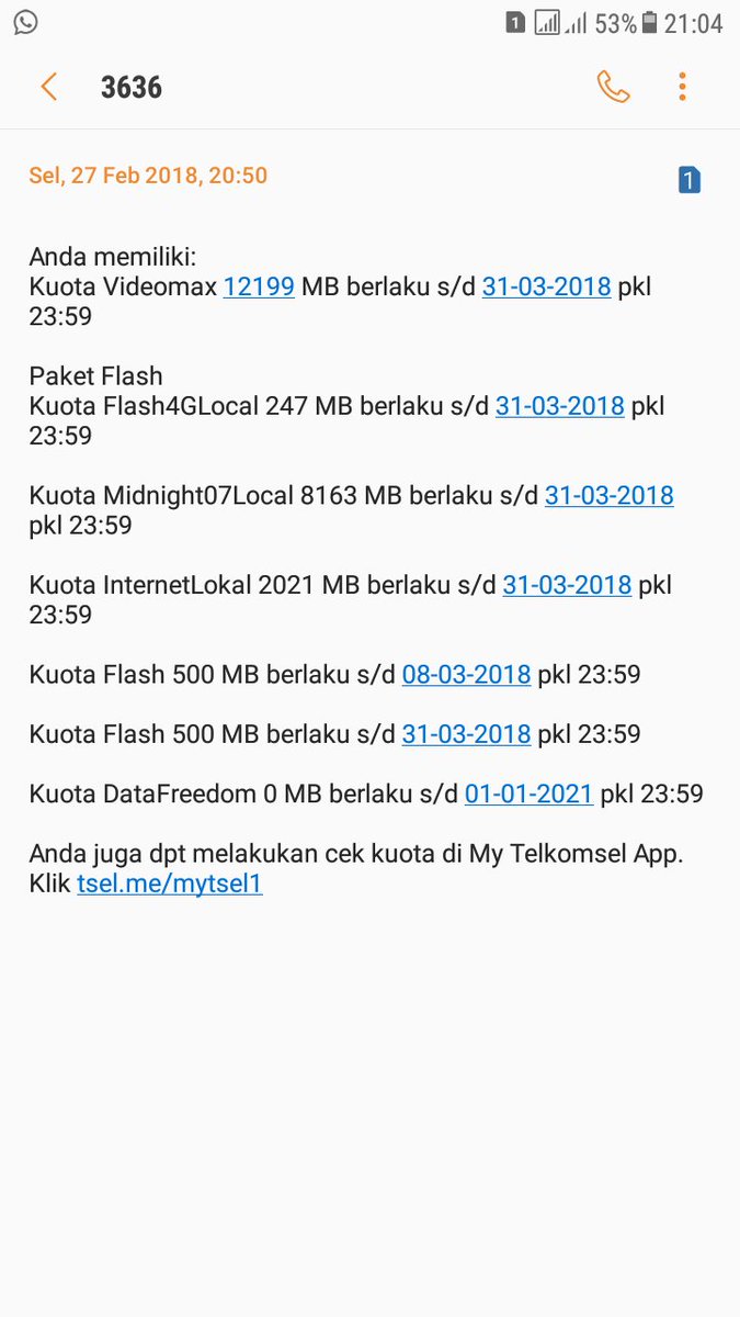UsrockYeah's tweet photo. Ini kuota masih ada. Tapi gak bisa buat apa apa kenapa? @telkomsel https://t.co/OaR4mcngKF