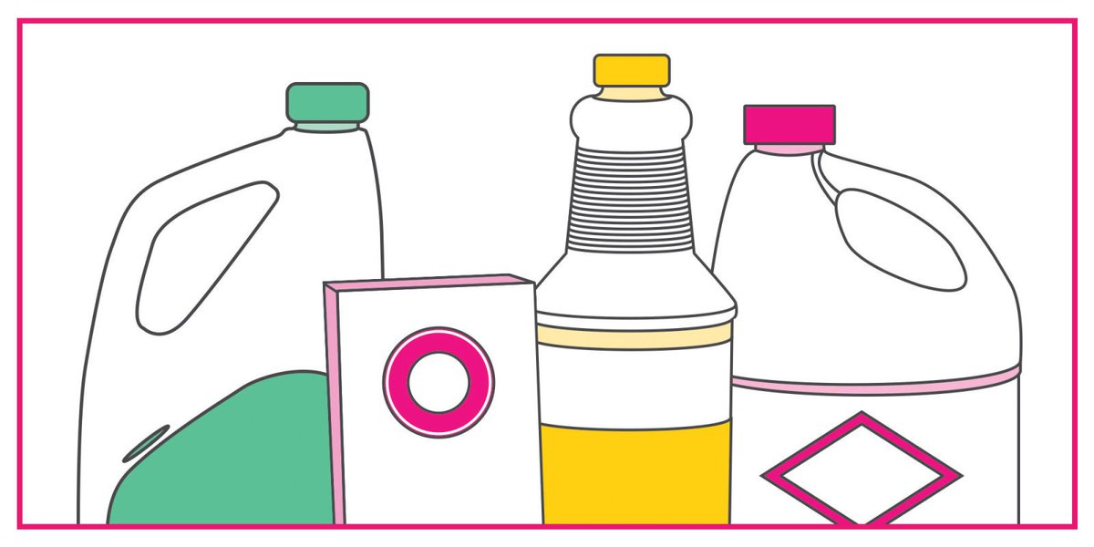 Just because chemicals clean well by themselves doesn’t mean they should be mixed together (looking at you, bleach). If you’re in doubt, do a quick search to make sure the chemicals you’re using are safe to mix. tiny.cc/5744py