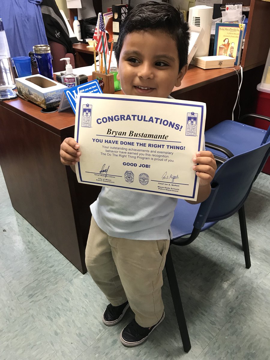 tvmontel's tweet photo. DO THE RIGHT THING RECIPIENT AT RIVERSIDE ELEMENTARY! @DTRTMiami @RECSBulldogs @MiamiSup @MDCPS @StdtSvcsMDCPS @KatJimenez70 https://t.co/jOngdlc02A