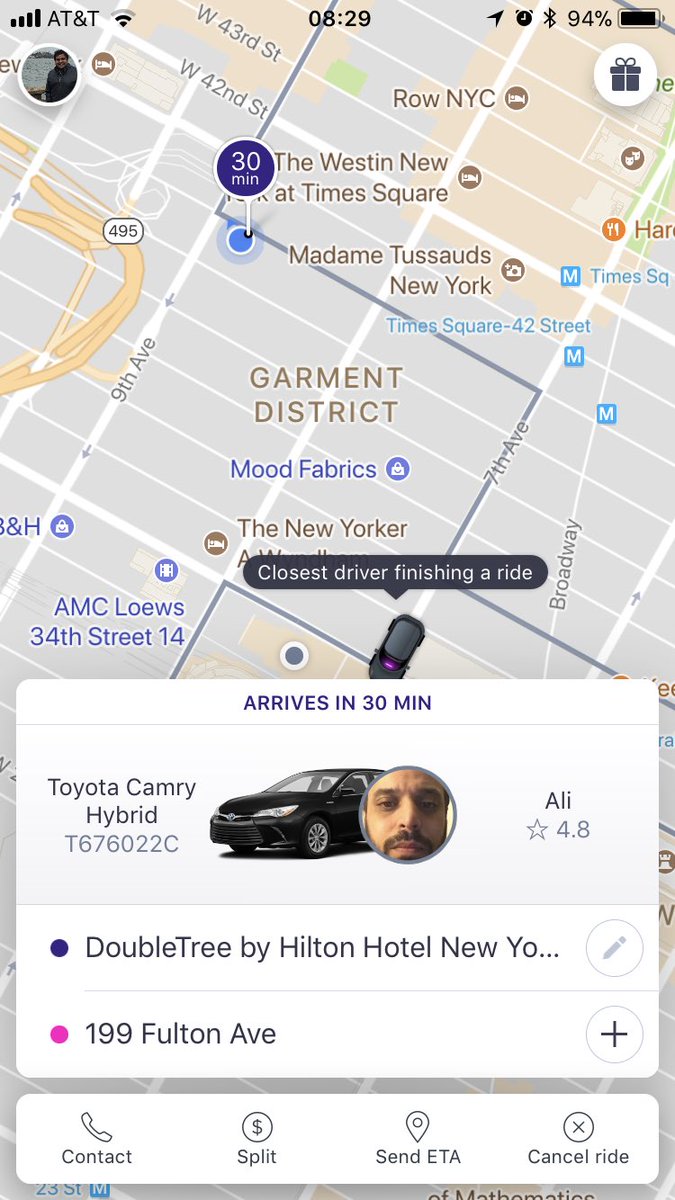 CHIRAGAS's tweet photo. @AskLyft  @lyft please explain this! Lyft requested 30 mins back was 6 mins away. Driver is not responding to call, text and not cancelling. https://t.co/ActXFCcsyz