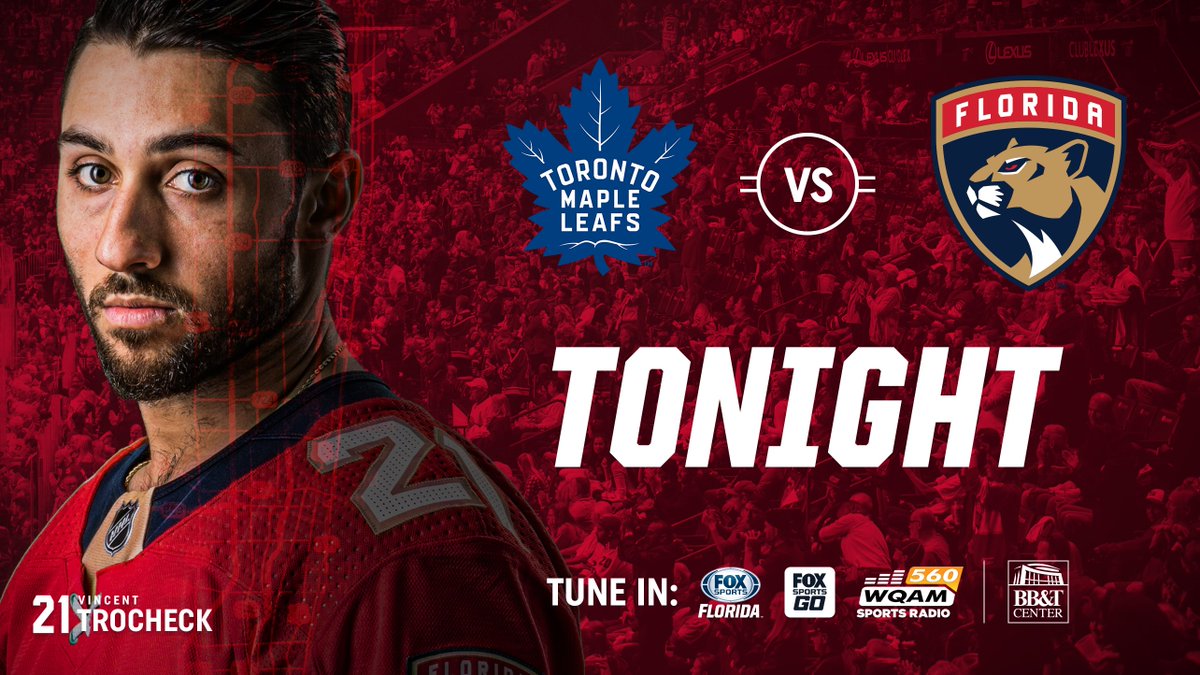 It's GAME DAY!   📍: @thebbtcenter 🎟️: bit.ly/22718TixTW 📺: @FOXPanthers 🎙: @560WQAM 🐣: #TORvsFLA https://t.co/mFrn6S2cNY