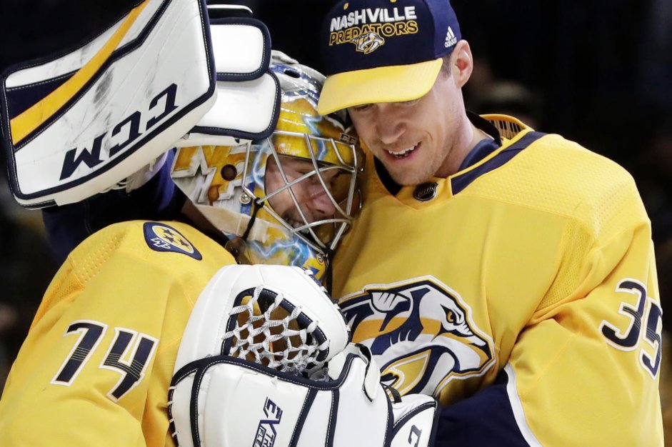 PredsAlmanac's tweet image. #OTD in #Preds history (2012):
Nashville acquires center Paul Gaustad and a fourth round draft pick (2013) from the Buffalo Sabres in exchange for a first round pick (2012). That fourth round pick would eventually become Juuse Saros.

(pic: Mark Humphrey)