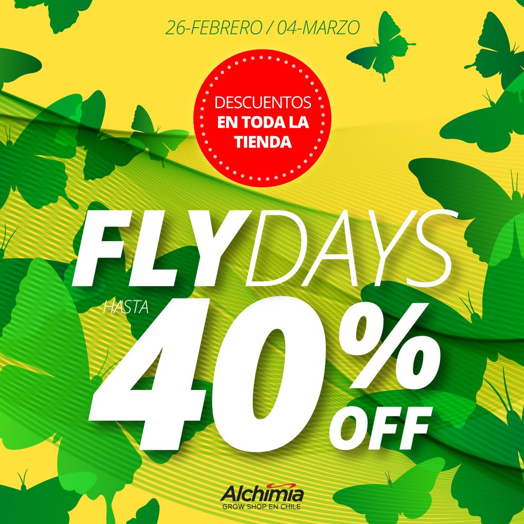 Alchimia_Chile's tweet photo. No te pierdas los FLY DAYS! Toda la tienda con hasta un 40% de descuento. No digas que no te avisamos 😉 https://t.co/hlY0YRSHv2