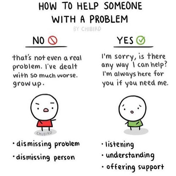 StampStigma's tweet photo. Active listening is a critical part of being supportive. Saying things like "Stop looking for attention" won't help. #TuesdayThoughts #mentalhealth @ChibirdArt https://t.co/yM4moH8y5t