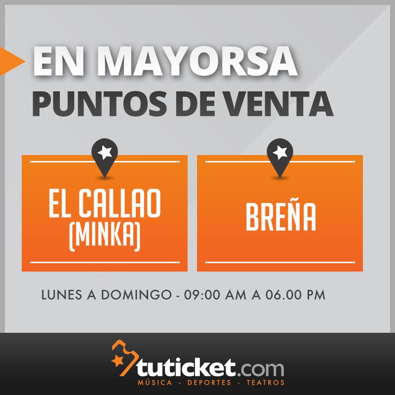 TuTicket_Peru's tweet photo. #InfoTicket Contamos con 10 puntos de venta para poder brindarte un mejor servicio: https://t.co/u9Jic93aMh https://t.co/o5mYeuzS5o