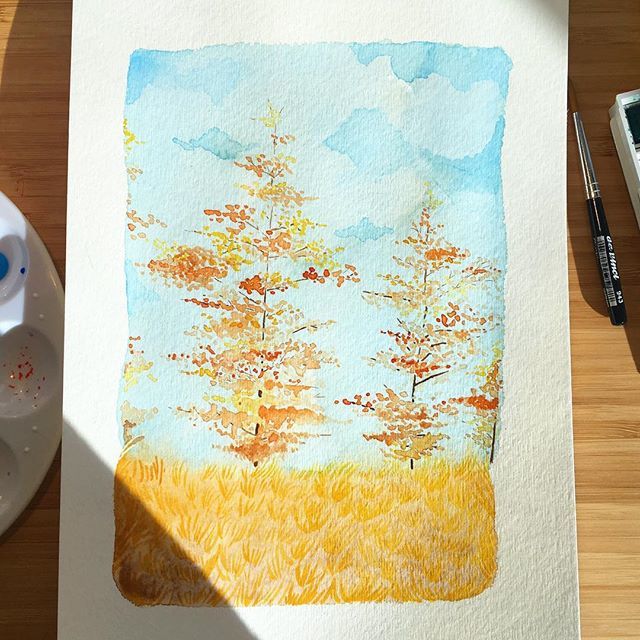 kyntha's tweet photo. Watercolor practice, wheeee 🍁🍂
.
.
#watercolor #watercolour #paintpractice #practice #paintstudies #fall #autumn #learningartist #paintisfun https://t.co/qBnDlgnmu0 https://t.co/PT8K01jrtH