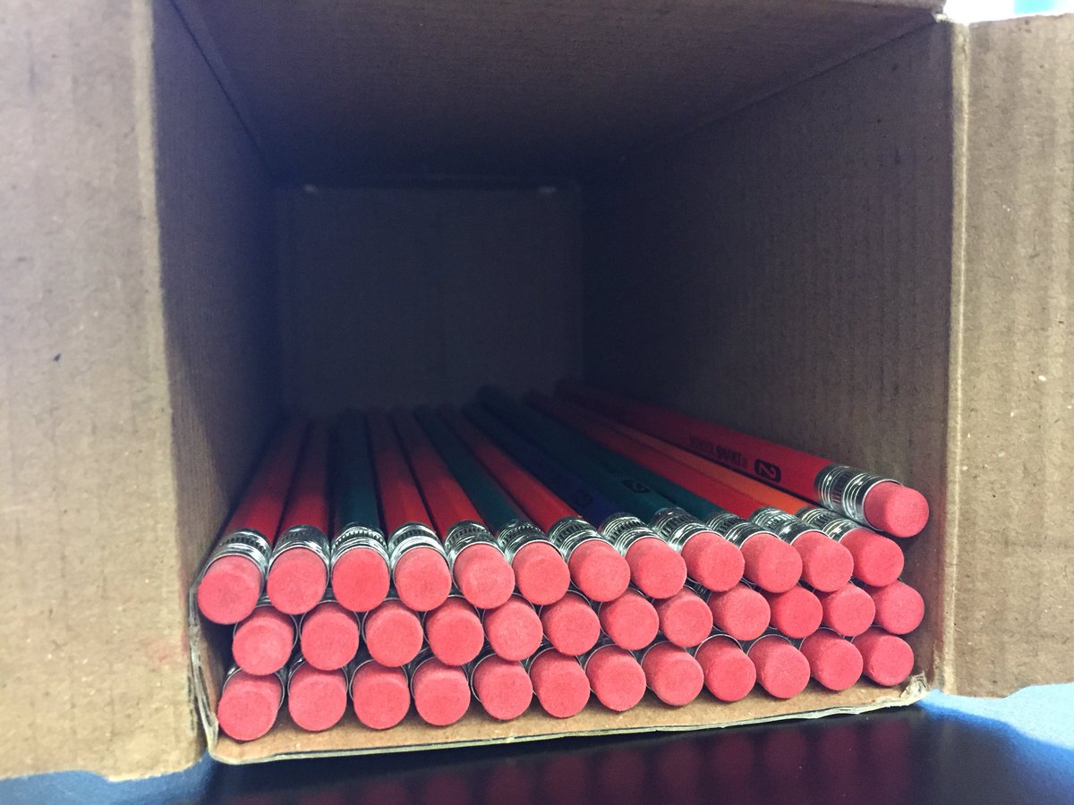 TaylorUESgrade5's tweet photo. This is what remains of our pencil supply of 288 pencils. Donations of pencils are gladly accepted! https://t.co/nb6XGkFRhR