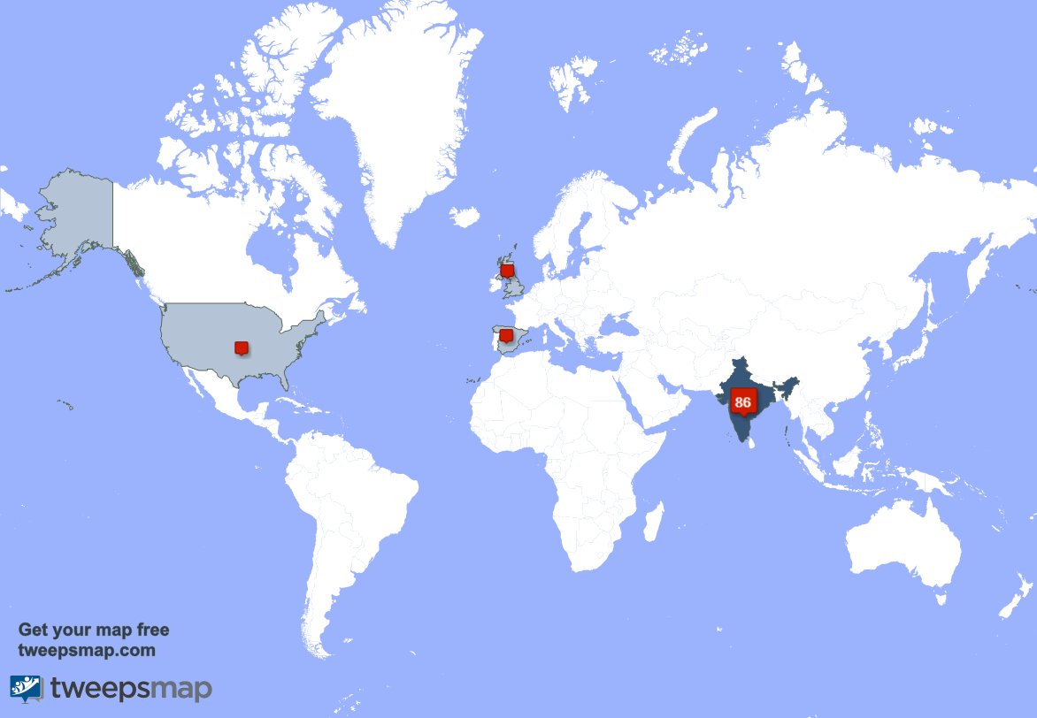 Sarakhan20001's tweet photo. My followers are in India(75%), USA(4%) Get your free map https://t.co/AexwUq8Tch https://t.co/EVSlCPQ6tD