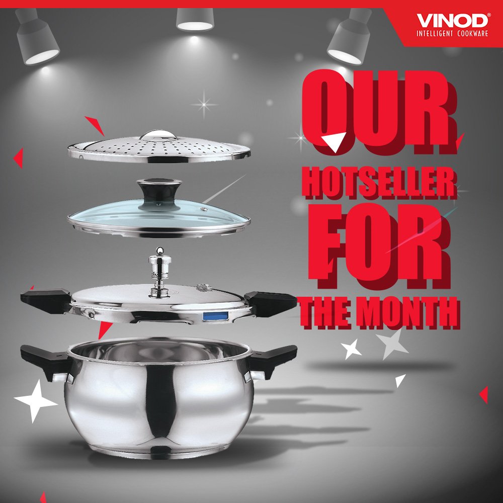 Vinod_Cookware's tweet photo. Look who has been winning the heart since it is launched β None another than #MagicCooker β Our #hotseller for the month spreading its magic of cooking everywhere. https://t.co/hqowNsSPkv