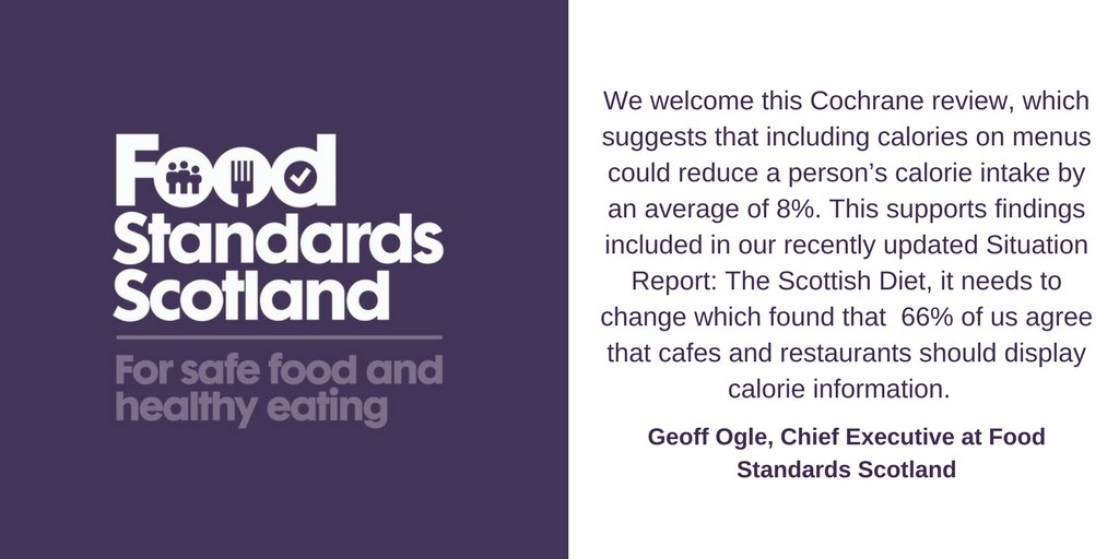 FSScot's tweet photo. FSS Response to Cochrane Review of Nutrition Labelling on menus https://t.co/CYOIho3Ttr https://t.co/APM7dxbrvv