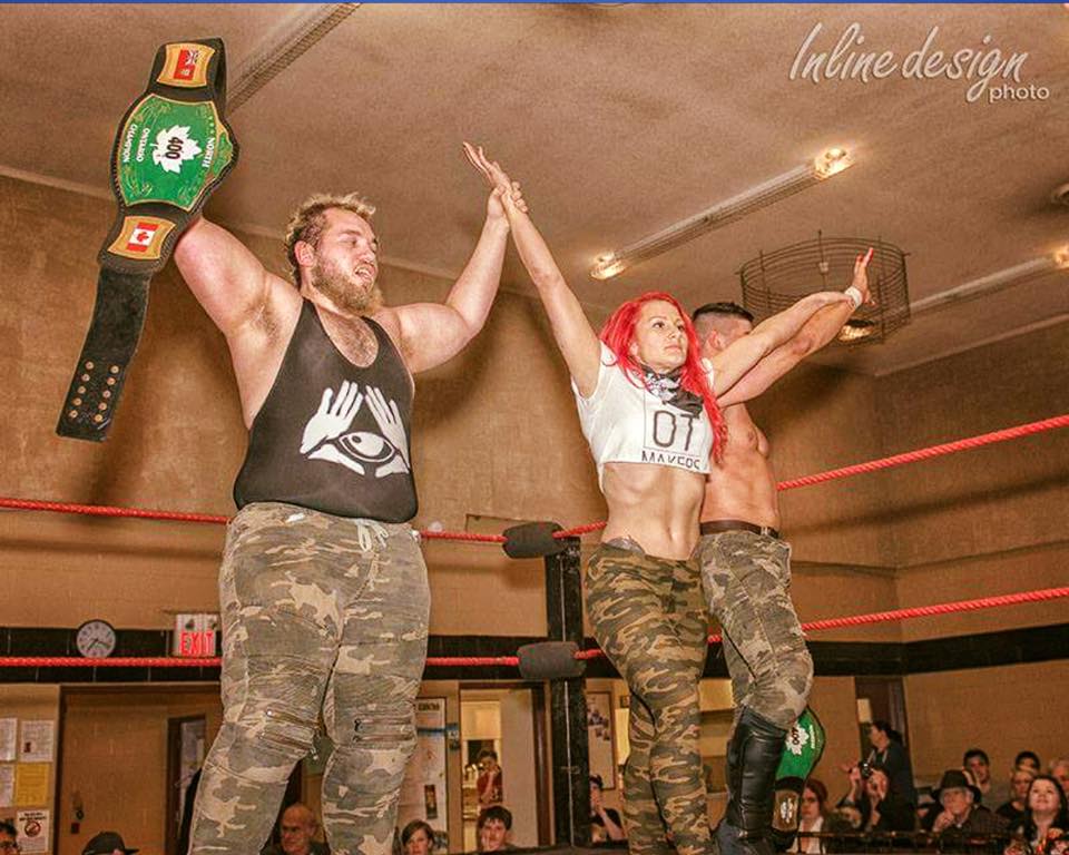 BarrieWrestling's tweet photo. Saturday March 3 
The @RiotMakers_PW are in full force this weekend at #Wrestle4Cardiology 3! 
#400North Tag Title #OpenChallenge 
@JodyThreat vs Ailani Iolana!
#Barrie
#wrestling
@HoldenPro @_MarkWheeler https://t.co/eA363GD2mW