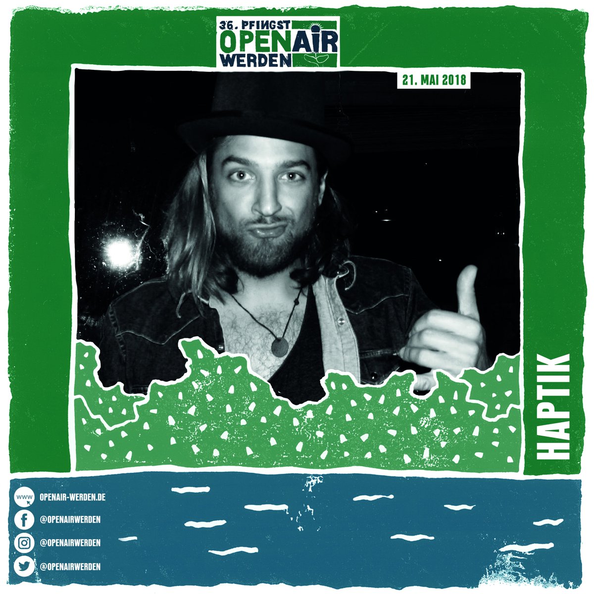 openairwerden's tweet photo. Haptik wird Pfingstmontag unsere Elektronische Wiese eröffnen. Haptik ist Sound zum anfassen von einem Menschen zum anfassen. Von drifty bis deep – von entspannt  bis aufgewickelt..  
#poaw2018 #elektronischewiese  #elektronischemusik #pfingstmontag #umsonstunddraussen #löwental https://t.co/2ffQsP1Rx1