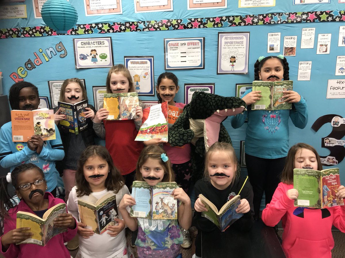Read Across America in second grade! #Nomustacheaboutit