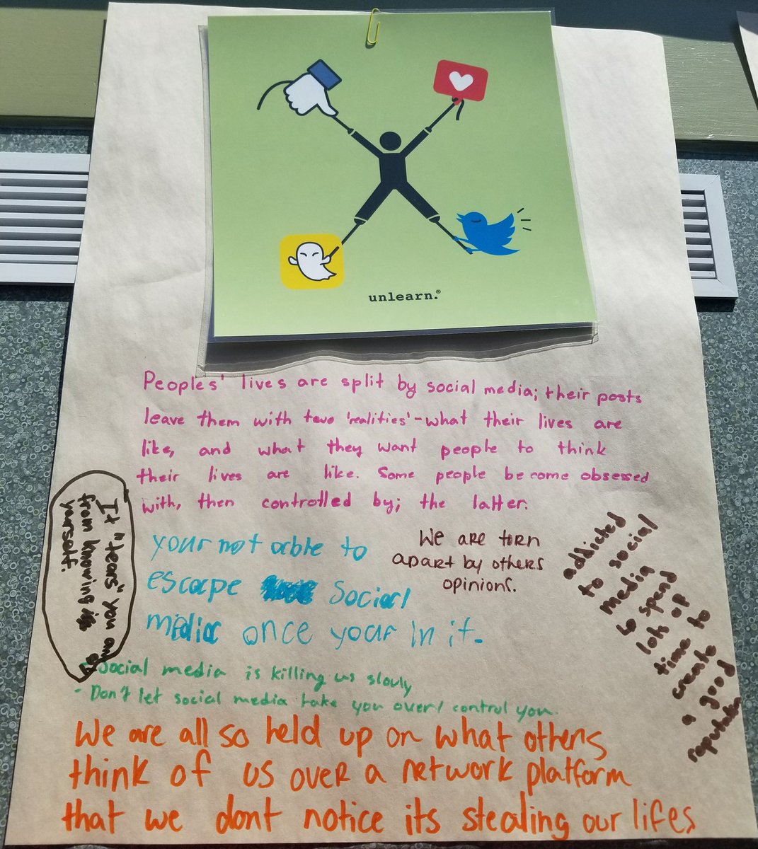 ugdsb's tweet photo. MT @ArbourVista: 7/8 and 8A students are learning... and unlearning... @unlearn_com  #rippleeffect #opentointerpretation https://t.co/MtlVS0FSAO