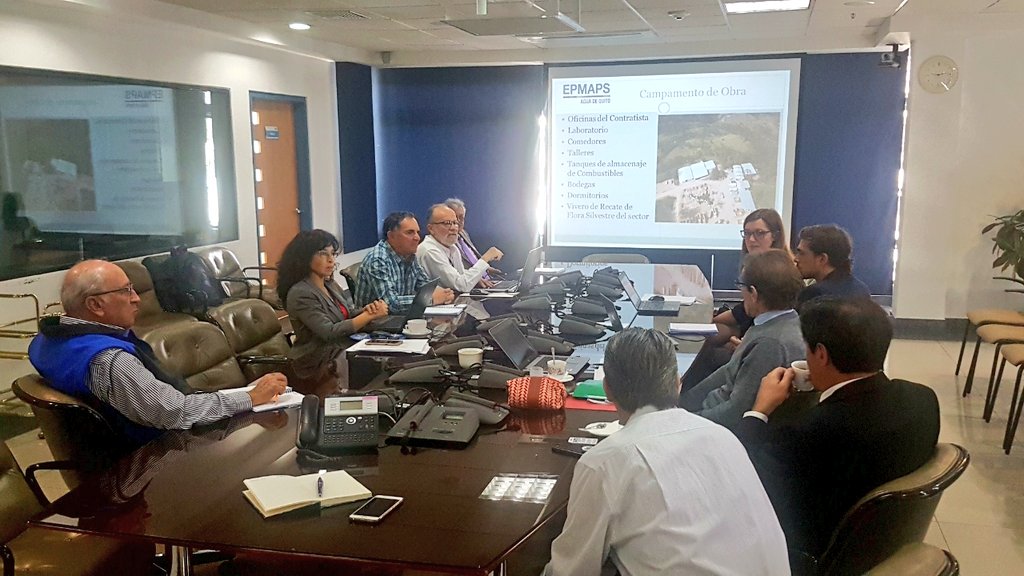 aguadequito's tweet photo. Hoy #AguaDeQuito presenta los avances de la construcción del #ProyectoChalpi en reunión de trabajo con los principales representantes de la @AFD_France en el #Ecuador https://t.co/UtLxIxrD3u