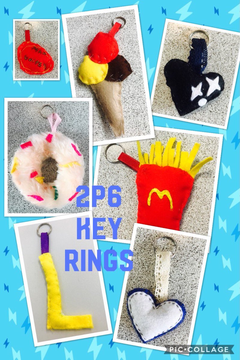 DHSFifeHomeEc's tweet image. 2P6 have just started the Fashion and Textile unit. This week we've been revisiting some of our basic textile skills from S1. Here are some keyrings that the class have designed and made #textileskills #design #creativity