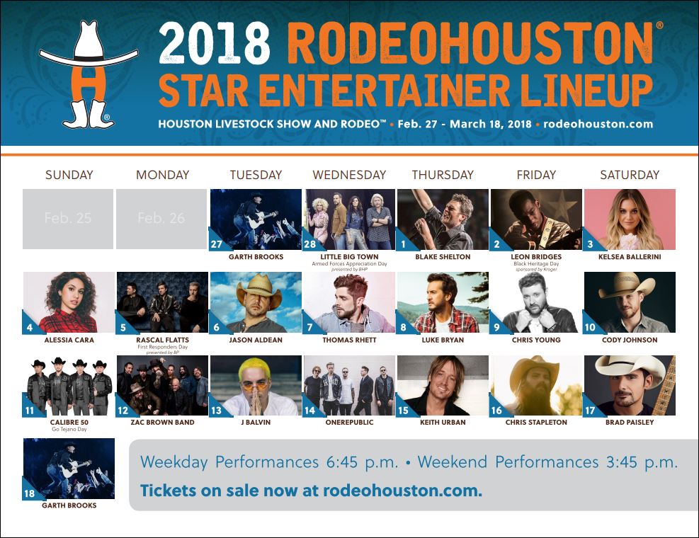 EngelCoLockwood's tweet photo. Great Concerts lined up at the Houston Rodeo.  
If your planning on attending any, which ones? https://t.co/hDbsbFxrF8
