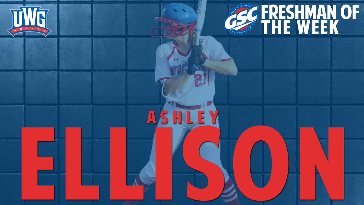 UWGAthletics's tweet photo. Ashley Ellison was a big part of a 2-1 weekend for @UWGSoftball and she's the newest @GulfSouth Freshman of the Week!

Story: https://t.co/Ufmey1Y2sD https://t.co/11IML7Gh6Y