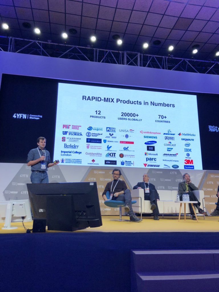 smealla's tweet photo. Great experience presenting our Interactive Machine Learning toolkit at @4YFN_MWC #rapidmix https://t.co/9bJ4Cej40V