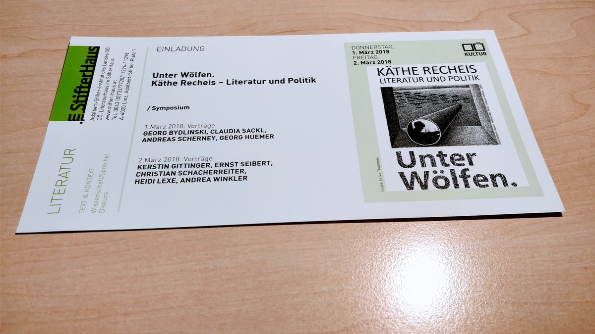 STUBE_Wien's tweet photo. Ab Donnerstag findet im #Stifterhaus Linz das Symposium
„Unter Wölfen. Käthe Recheis – Literatur und Politik“ statt. Heidi Lexe widmet sich dem phantastischen Roman "Der weiße Wolf" u. Claudia Sackl der illustratorischen Darstellung von indigenen Figuren.
https://t.co/CuSABxuedi https://t.co/fFPRYbBPgu