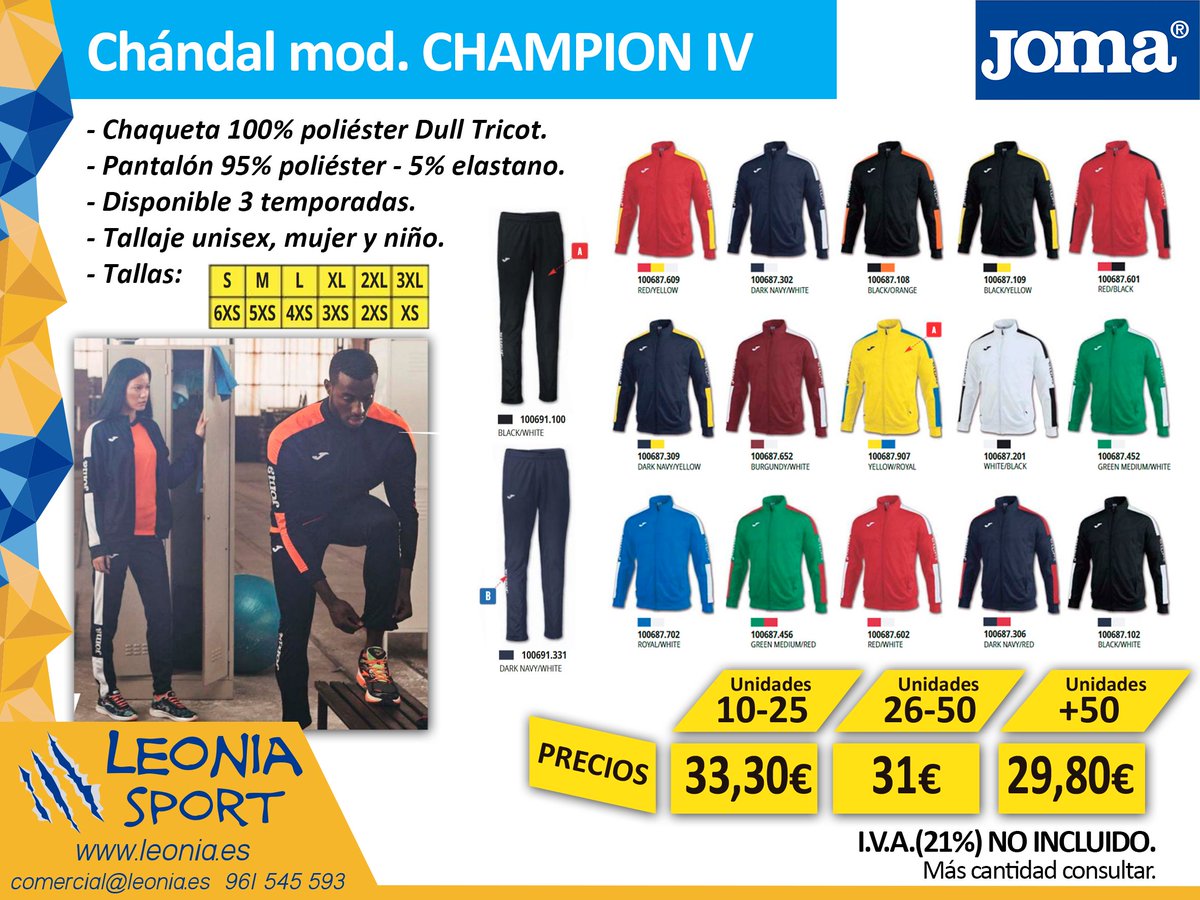 chandal joma niño 2018