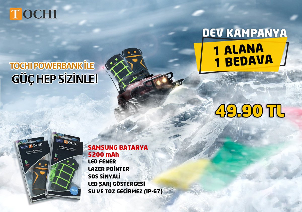 1 Alana 1 Bedava Kampanyası. Su Geçirmez, Darbeye Dayanıklı ve diğer özellikleriyle powerbank'dan çok daha fazlası Tochi powerbank kampanyasını kaçırmayın. Kampanyamız stoklarla sınırlıdır.
#powerbank #kampanya #bedava #enerji #mobil #dağ #dağcılık
parcanet.com.tr/urun/tochi-520…
