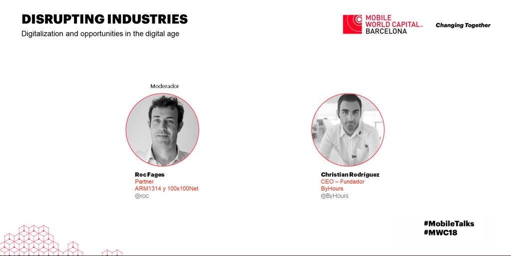 BYHOURS's tweet image. Do not miss BYHOURS CEO @CHRISTIANRF talking about the opportunities on the digital age and era of digitalization at Congress Square 40. #MobileTalks #MWC18