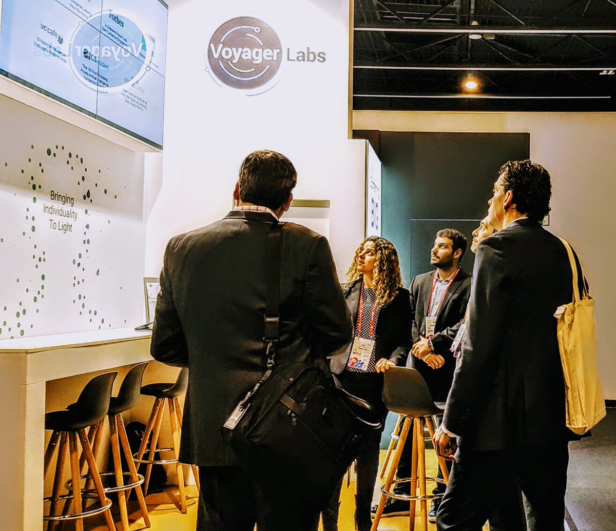 VoyagerLabs's tweet image. Kicking-off #MWC18 at hall 8.1, booth K11. Drop by and learn all about #AuthenticAI and our AI-driven solutions.