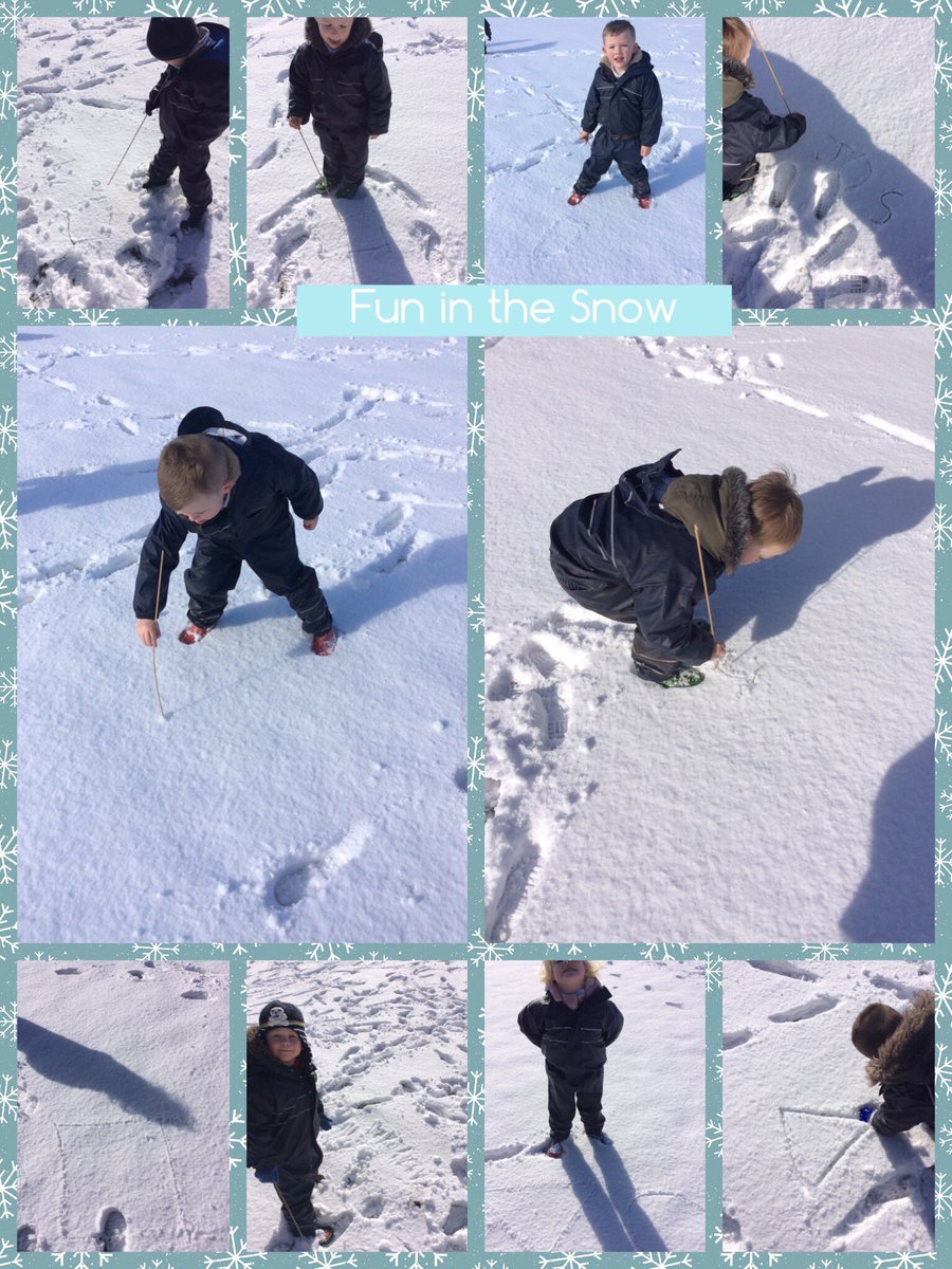 IvyRoadPrimary's tweet photo. Fun in the Snow @IvyRoadPrimary #IRPSEY #IRPSNum #drawingshapes #describingshapes #writingletters https://t.co/ORgPToATPr