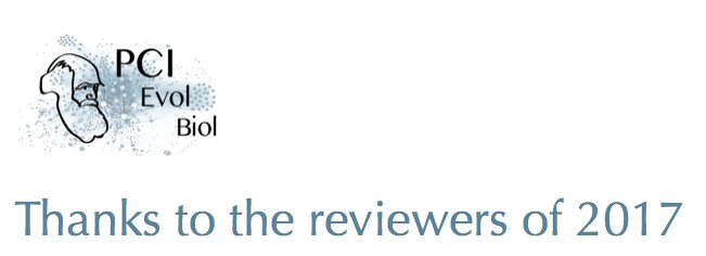 Thanks to the 89 reviewers who peer-reviewed #preprints deposited in arXiv and bioRxiv for PCI Evol Biol in 2017 #OpenScience #evol2018 evolbiol.peercommunityin.org/about/thanks_t… 
All peer-reviews of recommended preprints are published on evolbiol.peercommunityin.org