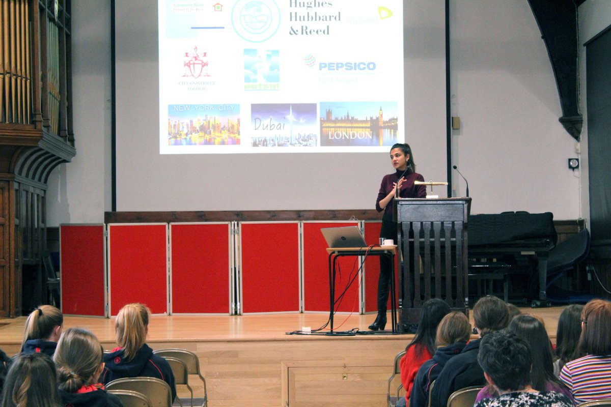 We were delighted to welcome one of the leaders of the ethical fashion movement and founder of <a href="/FashnComPassion/">Fashion ComPassion</a>, Ayesha Mustafa, to the school to speak to girls about her journey as a social and ethical entrepreneur. 
#ChallengeYourLimits2018 #CYL2018 #ethicalfashion