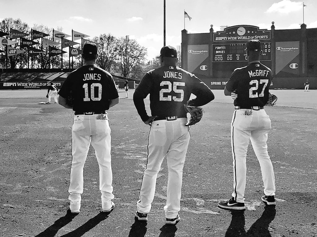 Braves's tweet photo. Legends.

#ChopOn | #BravesST https://t.co/L5376sF2uH