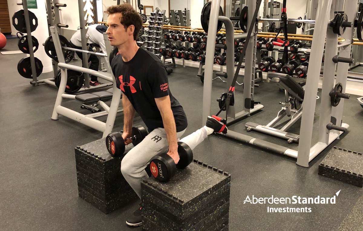 aberdeenInv_UK's tweet photo. As proud sponsor of @andy_murray we’re with Andy every step of the way in his recovery. Each week Andy will be sending us an image of his progress so here he is kicking things off in the gym #withAndy #ASITennis https://t.co/JCk225j4tu https://t.co/1bRQqCpW4z