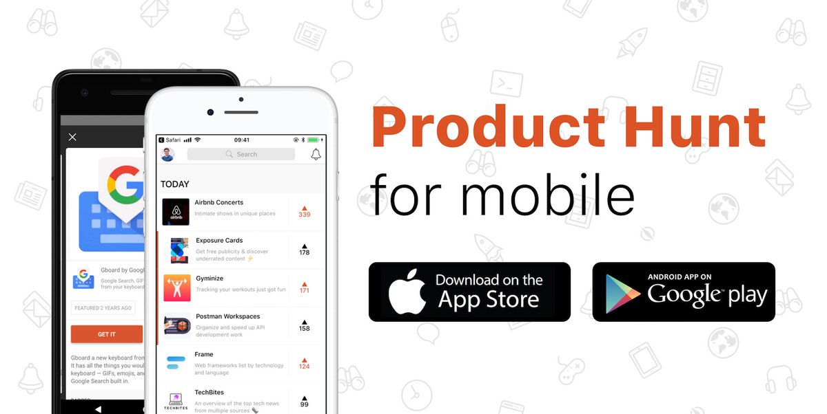 rrhoover's tweet photo. The new @ProductHunt app, now on iOS and (by popular demand) Android 🚀

https://t.co/HHBwKuYNcT https://t.co/gvXSdadwyC