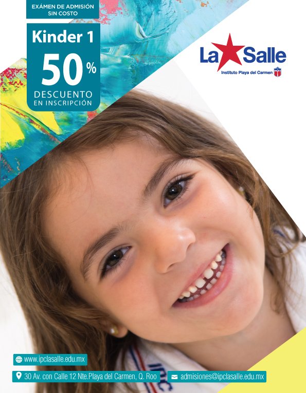 IPCLaSalle's tweet photo. ¡APROVECHA NUESTROS ÚLTIMOS DÍAS CON 50% DE DESCUENTO!

Durante el mes de Febrero inscribe a tu pequeño/a en Prekinder y Kinder I y llevate el 50% de descuento.

Dales lo mejor desde sus primero años.
#IPClaSalle https://t.co/HFsplkCAa3