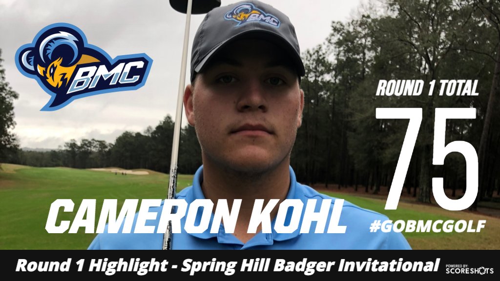 bmcgolfteam's tweet photo. Cameron Kohl shot a 75 in round 1 of the Badger Invitational. https://t.co/Aw9cmL2YRG
