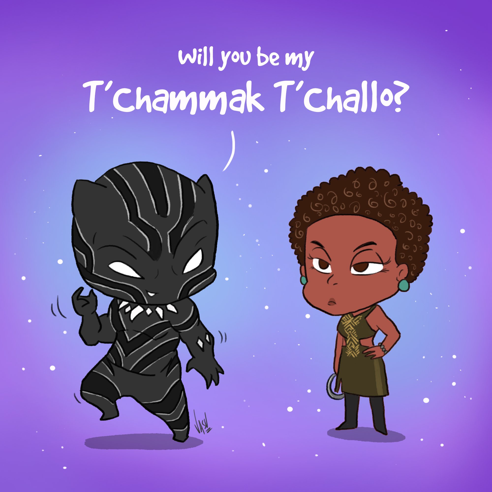 Vasu Chammak Challo Ft T Challa And Nakia Blackpanther Fanart T Co Bfru5vauqy T Co Cibvqiwewi