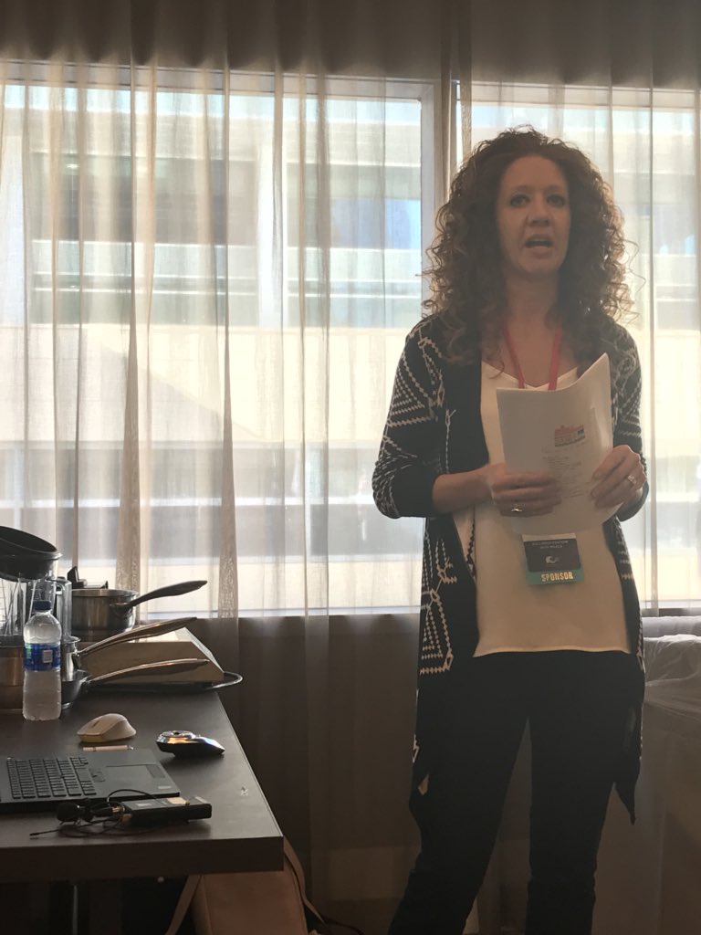 chocmilkmom's tweet photo. @dairy_alliance farmer Carly sharing the ‘farm’ of Farm to Table story with @acfchefs at #BeTheChange Chef Connect Charlotte. #undeniablydairy https://t.co/AuekicIygt