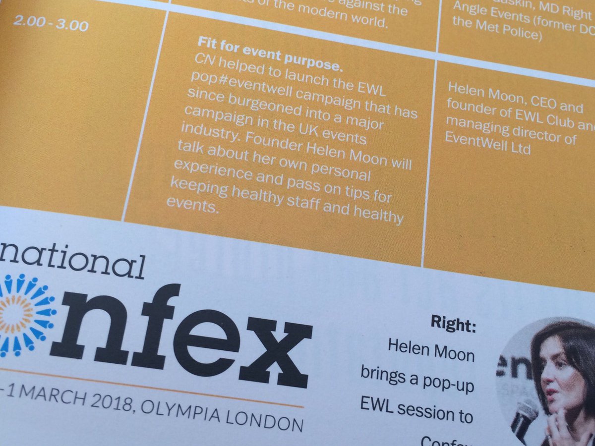 mrshelenmoon's tweet photo. Look who it is! Who’s coming to see me on Thursday? @Conference_News @ewlclubuk @EventWellSE @IntlConfex #eventprofs #wellbeing #ewlpopup #eventwell18 https://t.co/dFUX68uDI8