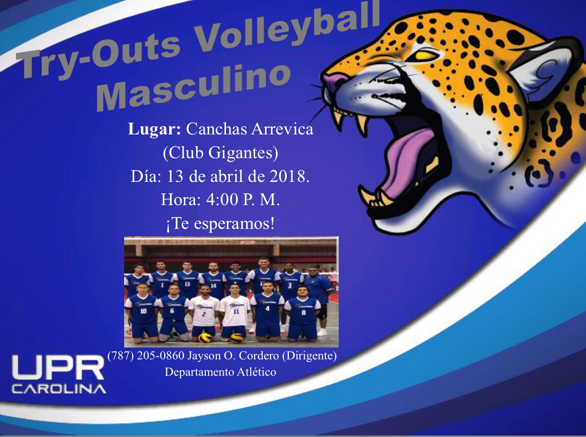 DAUPRCA's tweet photo. 🏐🐆Try Out Voleibol Masculino 🐆🏐 @UPRCA_Informa @CGEUPRCa @UPRCA_Informa https://t.co/IsERoGuPaU