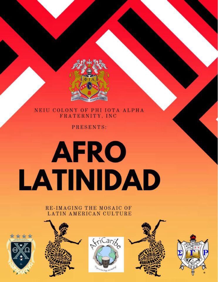 NEIU_TCHIO's tweet photo. Come join us tonight in Alumni Hall to celebrate Afro-Latino culture! 🥁💃🏽 #ThetaChiOmega #TChiO #NEIU #NEIUGreeks https://t.co/l3SfQulzeY